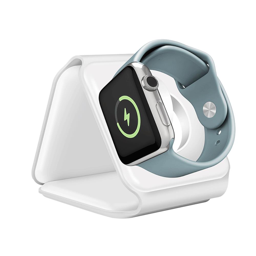 LogiLink Faltbare Ladestation, 15 W, kabellos, kompatibel mit iPhone, Apple Watch, AirPods, Weiß