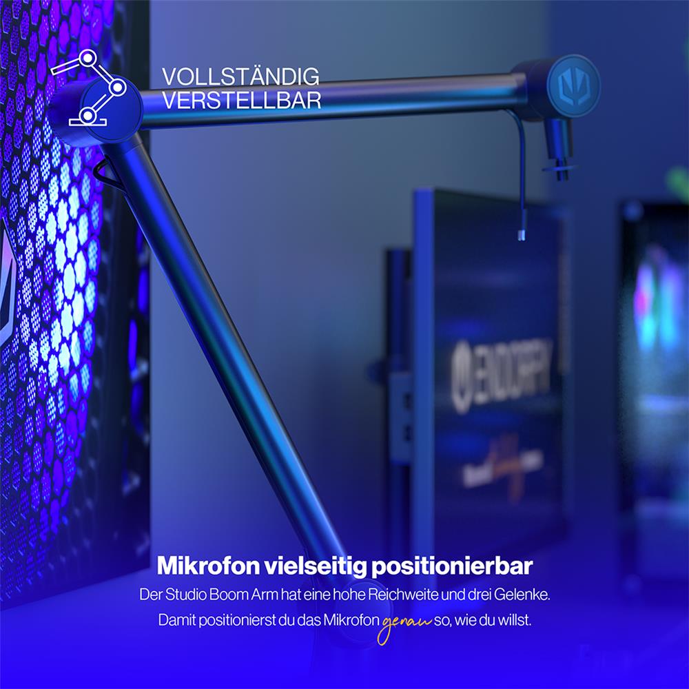 ENDORFY Studio Boom Arm Mikrofonarm 360 Grad drehbar Schwarz