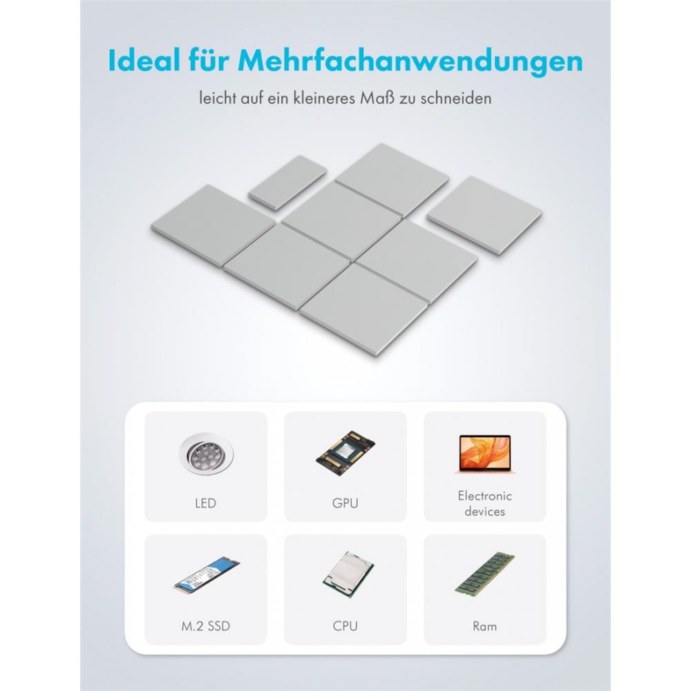 GRAUGEAR Wärmeleitpad 6 W für SSD GPU CPU