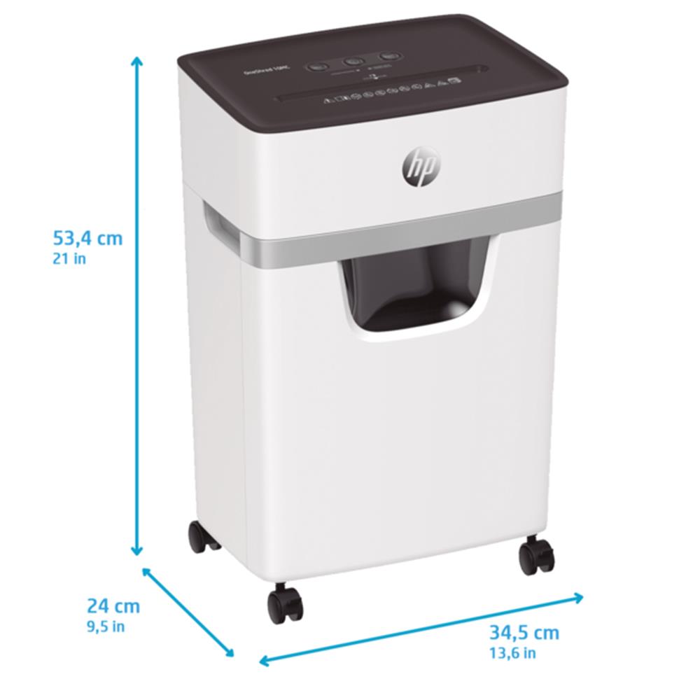 HP OneShred 10MC Aktenvernichter P5 Micro Cut 10 Blatt 20 Liter