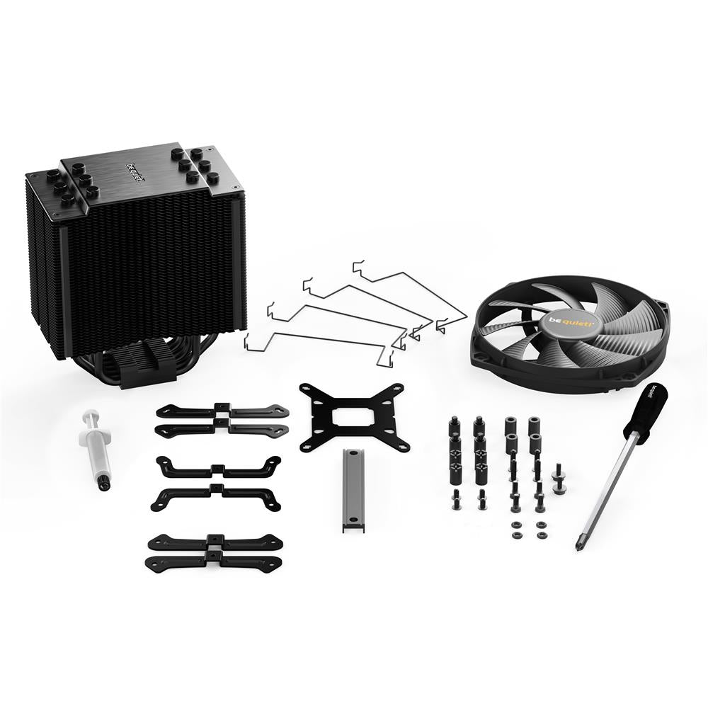 be quiet! Dark Rock 4 CPU Luftkühler hohe Kühlleistung von 200W TDP Silent Wings 135mm PWM Lüfter schwarz
