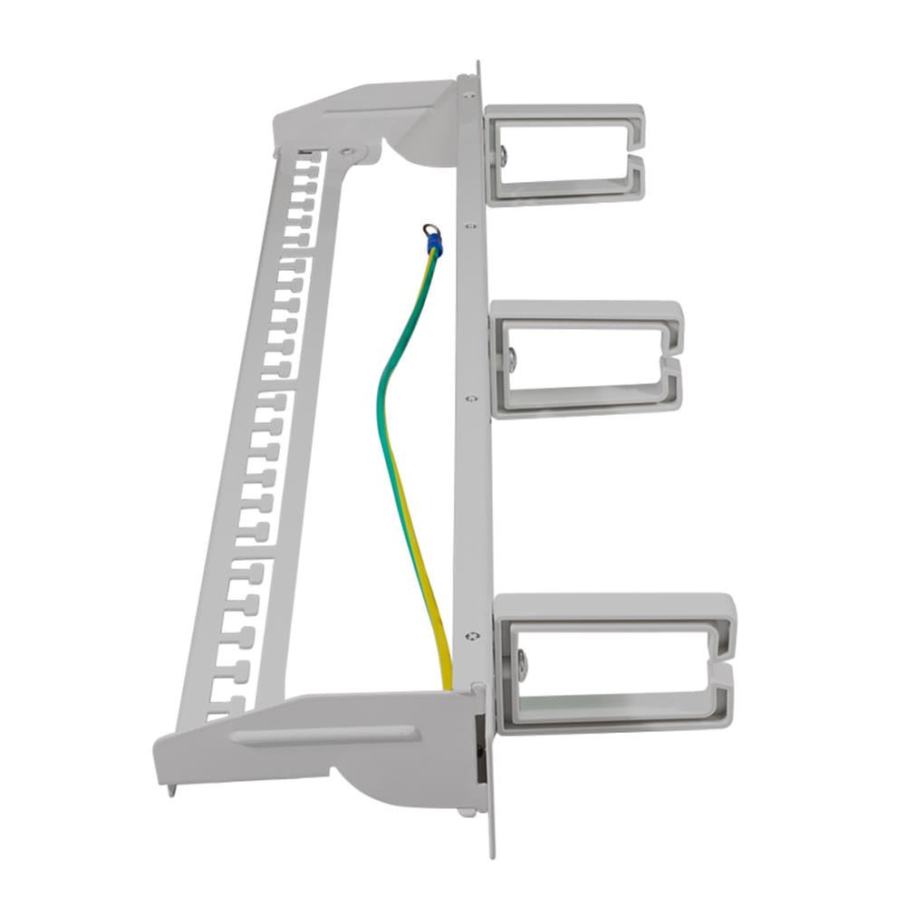 LogiLink 19" Keystone Panel 16-Port – Geschirmt, mit Kabelmanagement-Bügeln