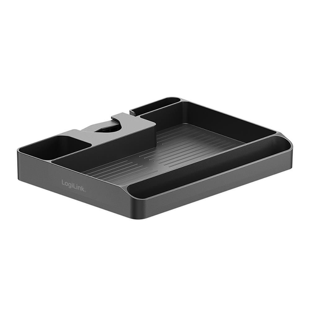 LogiLink Organizer für Mastbefestigung Ø 3–4,8 cm, max. 3 kg, Schwarz