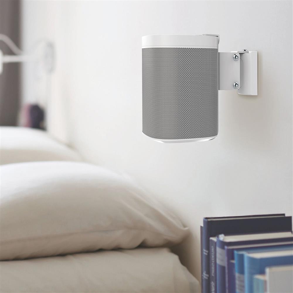 LogiLink Lautsprecher Wandhalterung für SONOS ONE ONE SL PLAY 1 Weiß