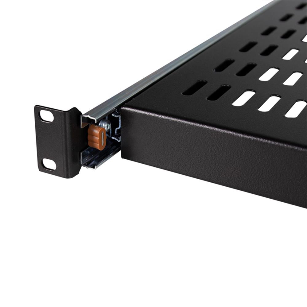 LogiLink SF1S65B Ausziehbarer 19 Zoll Fachboden 35 kg Schwarz
