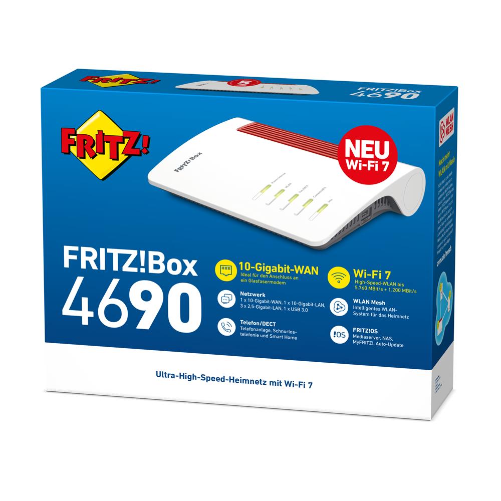 FRITZ!Box 4690 – High-End WLAN-Router mit Wi-Fi 7 & ultraschneller Netzwerktechnologie