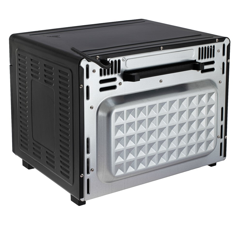 Camry CR 6323 Multifunktions-Heißluftofen 30L, Air Fryer Backofen 10-in-1 mit Grill, Drehspieß, Umluft, 24 Programmen, Touchdisplay, 2200W schwarz