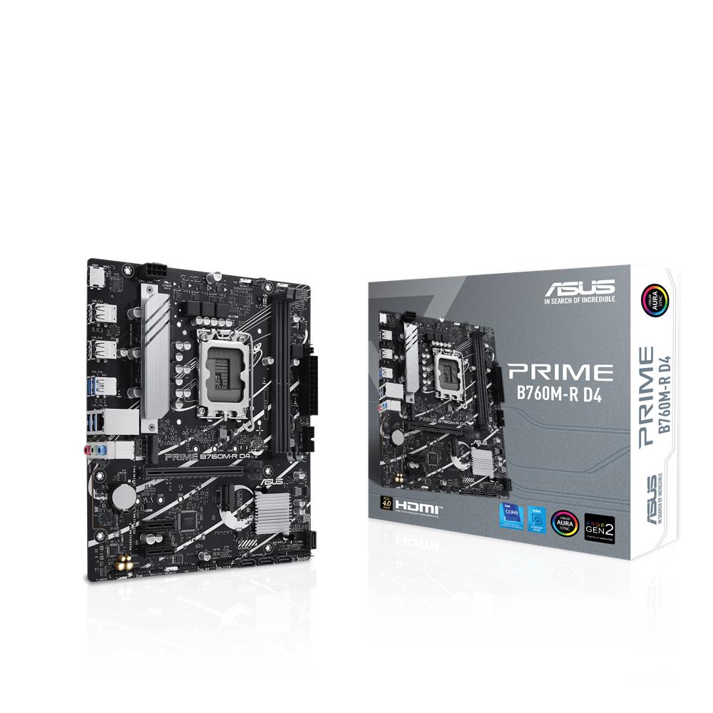ASUS PRIME B760M-R D4 Gaming Mainboard LGA 1700 mATX PCIe 4.0 DDR4