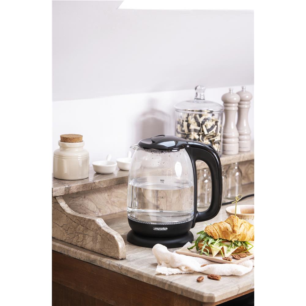 Mesko MS 1302 Glas Wasserkocher 1,7 l schwarz – stilvoll & leistungsstark