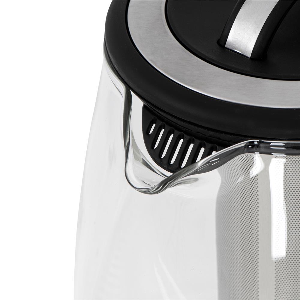Camry CR 1290 Wasserkocher Glas 2 L beleuchtet 2200W Temperaturregler Teesieb