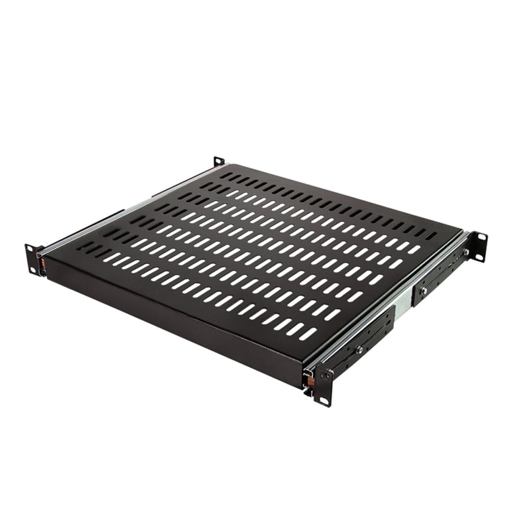 LogiLink SF1S65B Ausziehbarer 19 Zoll Fachboden 35 kg Schwarz