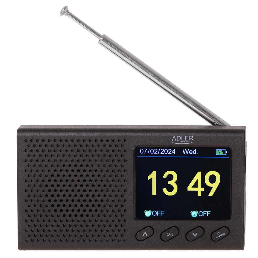 Adler AD 1198 FM Reiseradio mit Bluetooth LCD Display