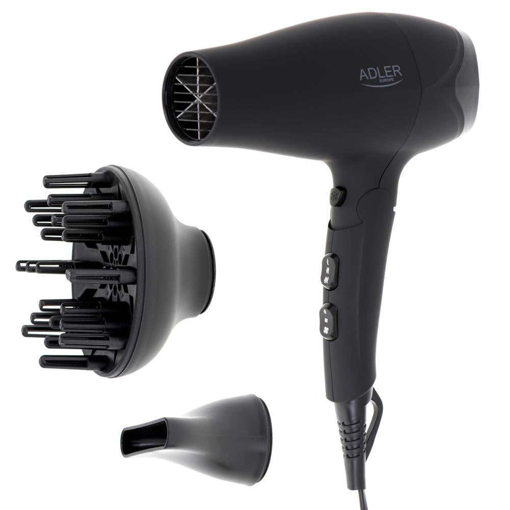 Adler AD 2267 Haartrockner 2100 W mit Diffusor und klappbarem Griff
