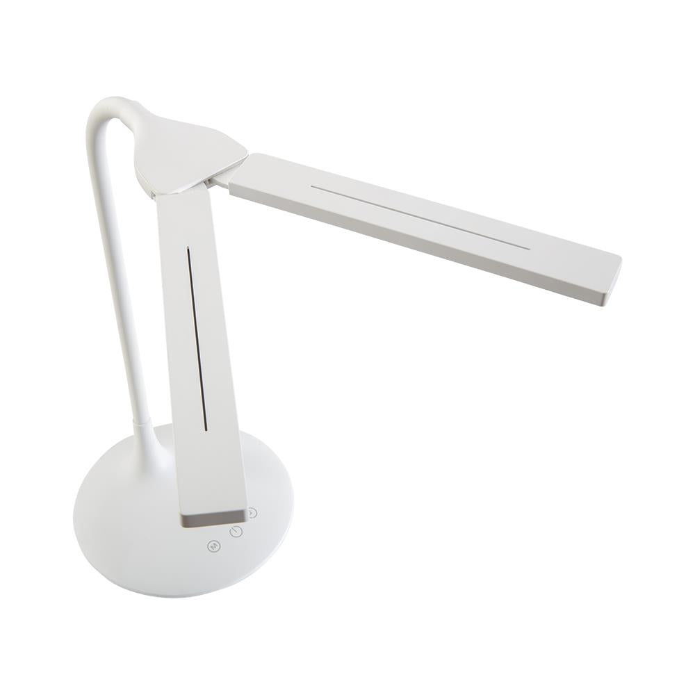 GENIE LED Schreibtischlampe TL48, flexibler Arm, weiß