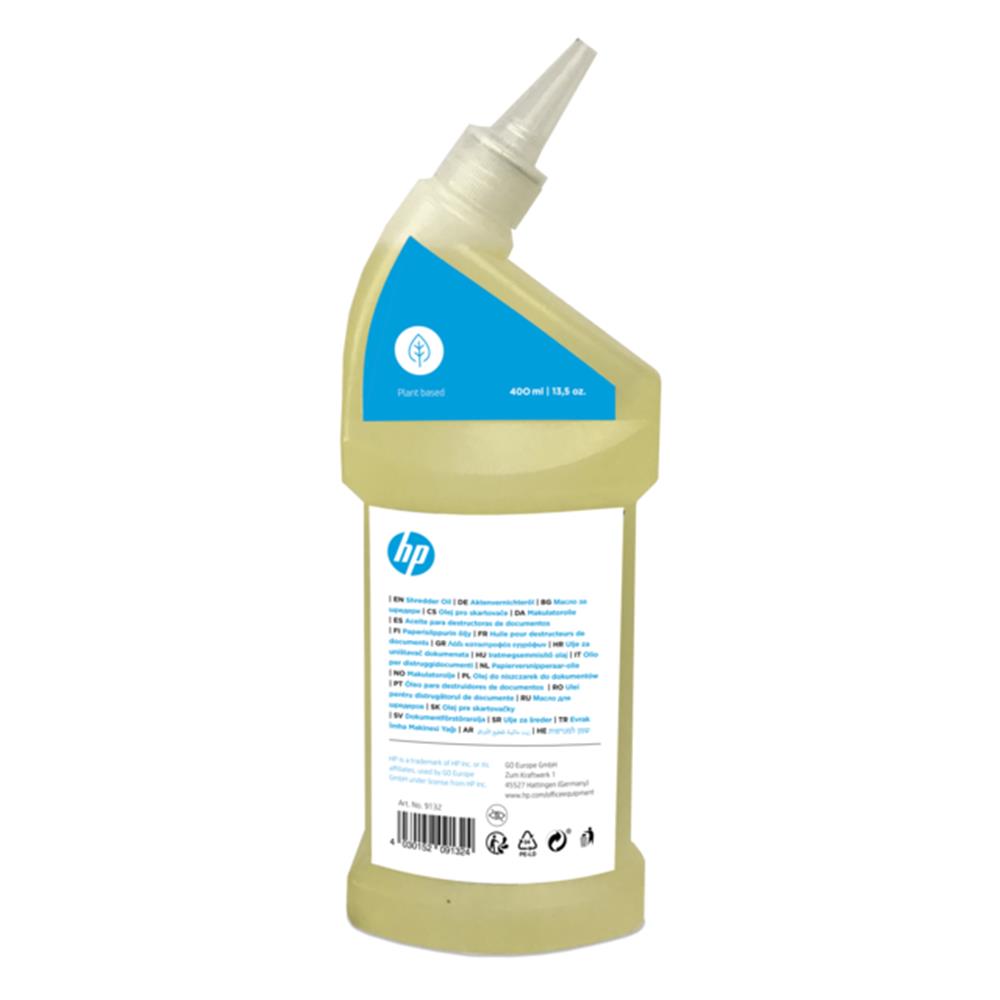 HP Aktenvernichter Öl 400 ml pflanzlicher Schmierstoff für Shredderpflege