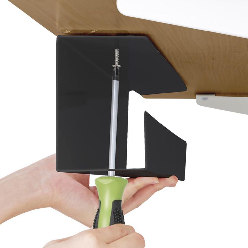 LogiLink Kabelrinnen Organizer für Untertischmontage Metall Schwarz