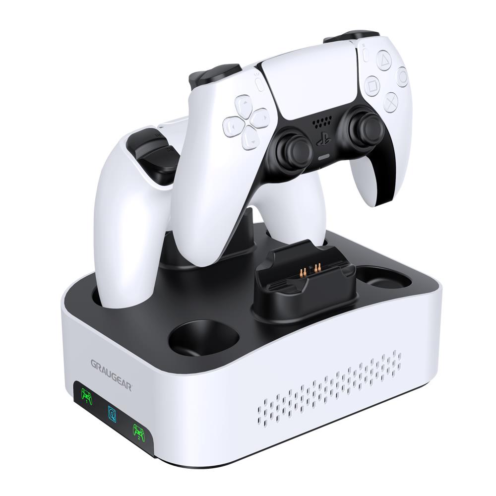 GRAUGEAR Gaming Festplatte 4TB mit Ladestation für 2 PS5 Controller