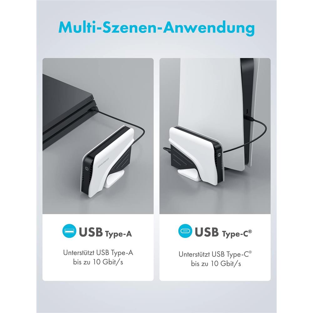 GRAUGEAR Externe Festplatte 8TB für PlayStation PS4 PS5 USB 3.2