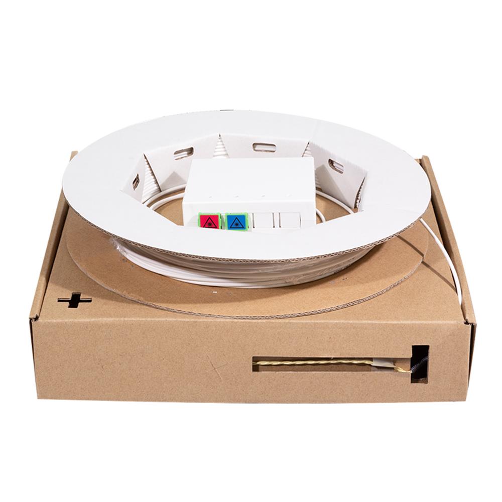 LogiLink FTTH-Anschlussdose – 2× SC/APC, inkl. 30 m Glasfaserkabel