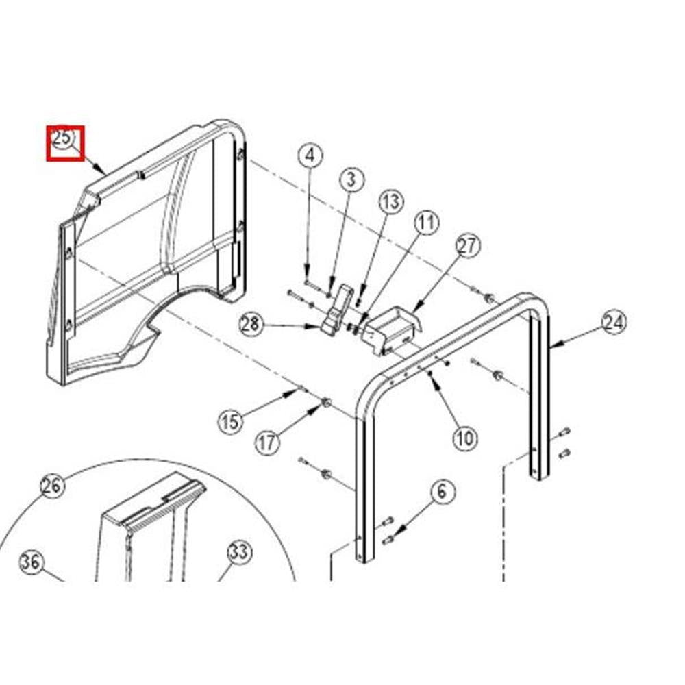 Nilfisk Original 56414106 Rear Side Panel Seitenwand