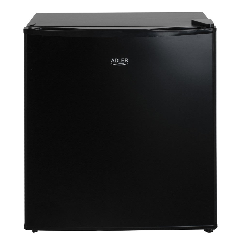 Adler AD 8096b Mini Kühlschrank 45L Metalltür Abtausystem 6 stufige Kühlregelung, für Getränke, Büro, Hotel, Gästezimmer und Ferienwohnung Schwarz