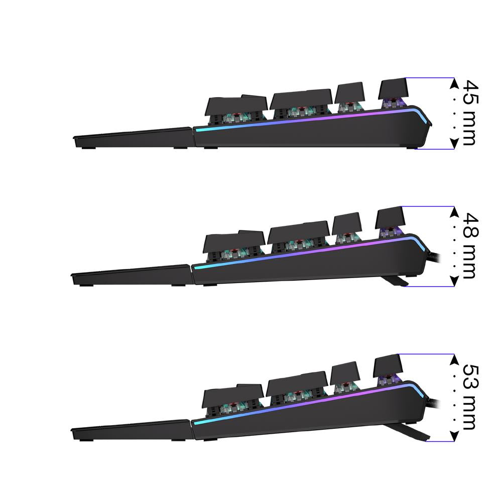 ENDORFY Omnis (schwarz, DE-Layout, Kailh RGB Red), Tastatur, Beleuchtet, Kabellos, Handauflage