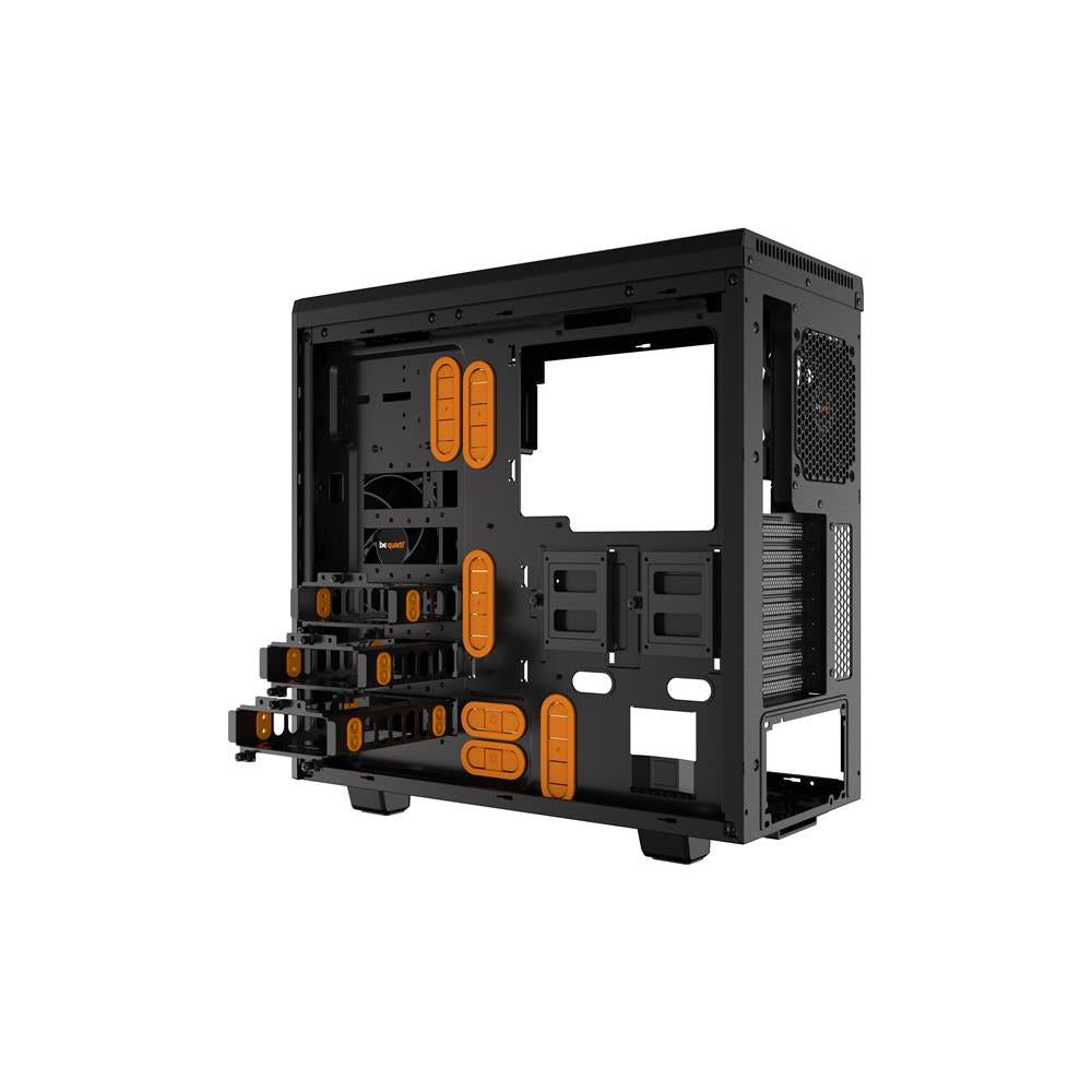 be quiet! Pure Base 600 Window Orange Gehäuse gedämmt 2 Pure Wings 2 Lüfter mit Seitenfenster