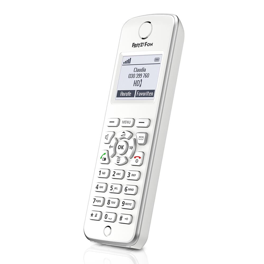 FRITZ!Fon M2 – Weißes DECT-Telefon mit HD-Telefonie & Smart-Home-Funktionen