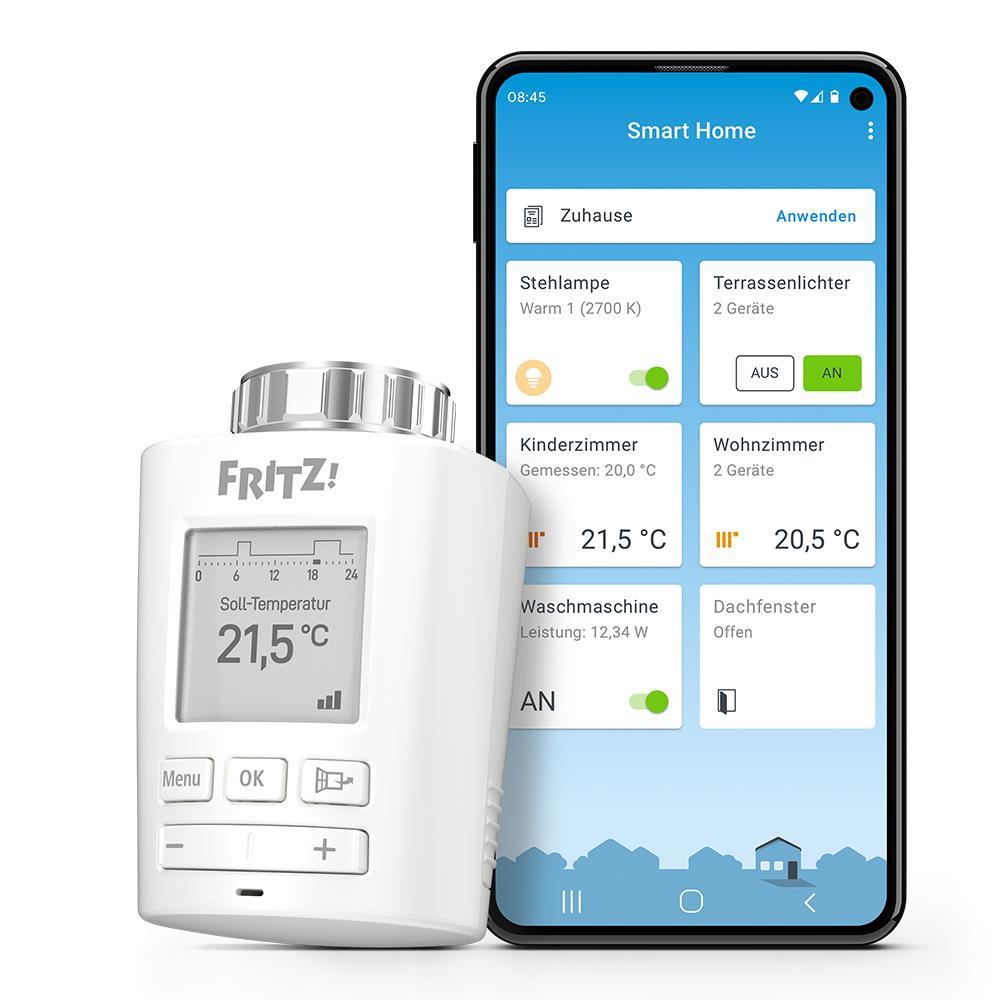 FRITZ!DECT 301 – Heizkörperthermostat mit Zeitprogramm & App-Steuerung