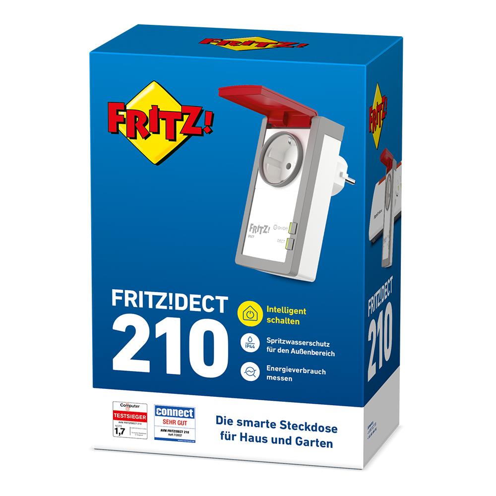 FRITZ!DECT 210 – Spritzwassergeschützte Außensteckdose mit Energieüberwachung