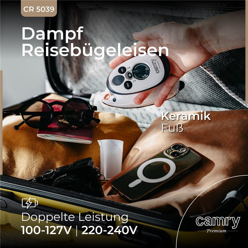 Camry CR 5039 Dampf-Reisebügeleisen kompakt