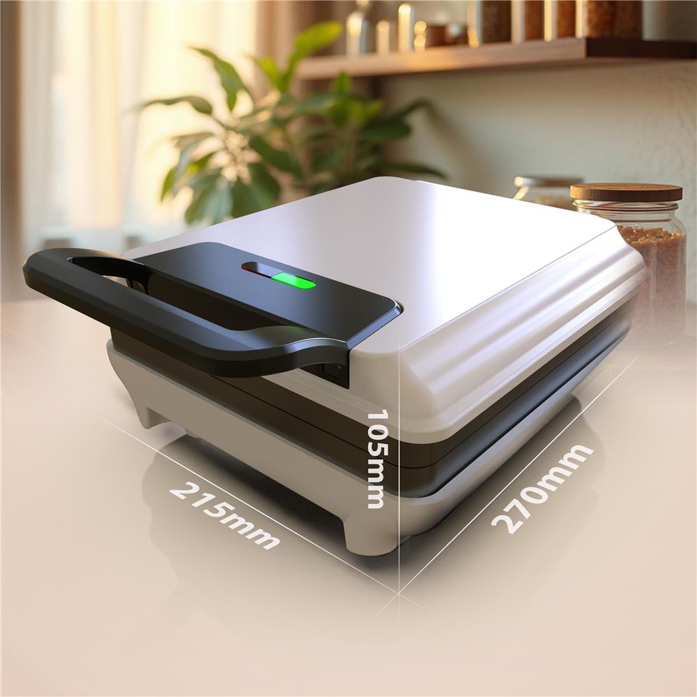 Mesko MS 3091 Waffeleisen – Weiß, 1800 W, Antihaftbeschichtung