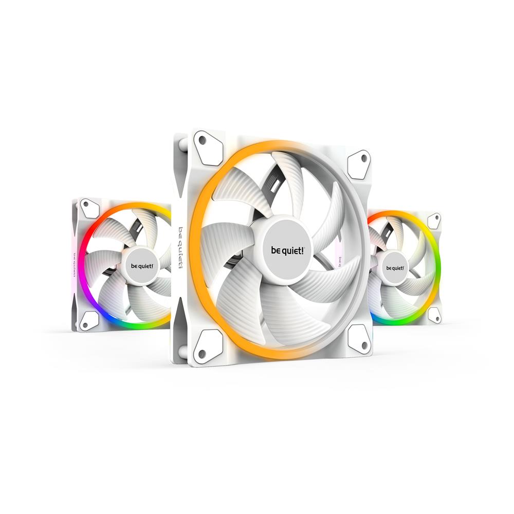 be quiet! LIGHT WINGS WHITE 140mm PWM 3er Pack 4-pin Gehäuselüfter Weiß mit ARGB-Beleuchtung BL102