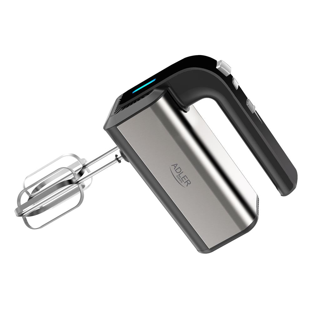 Adler AD 4225 Handmixer 300 W Edelstahl mit 5 Geschwindigkeiten Silber Schwarz