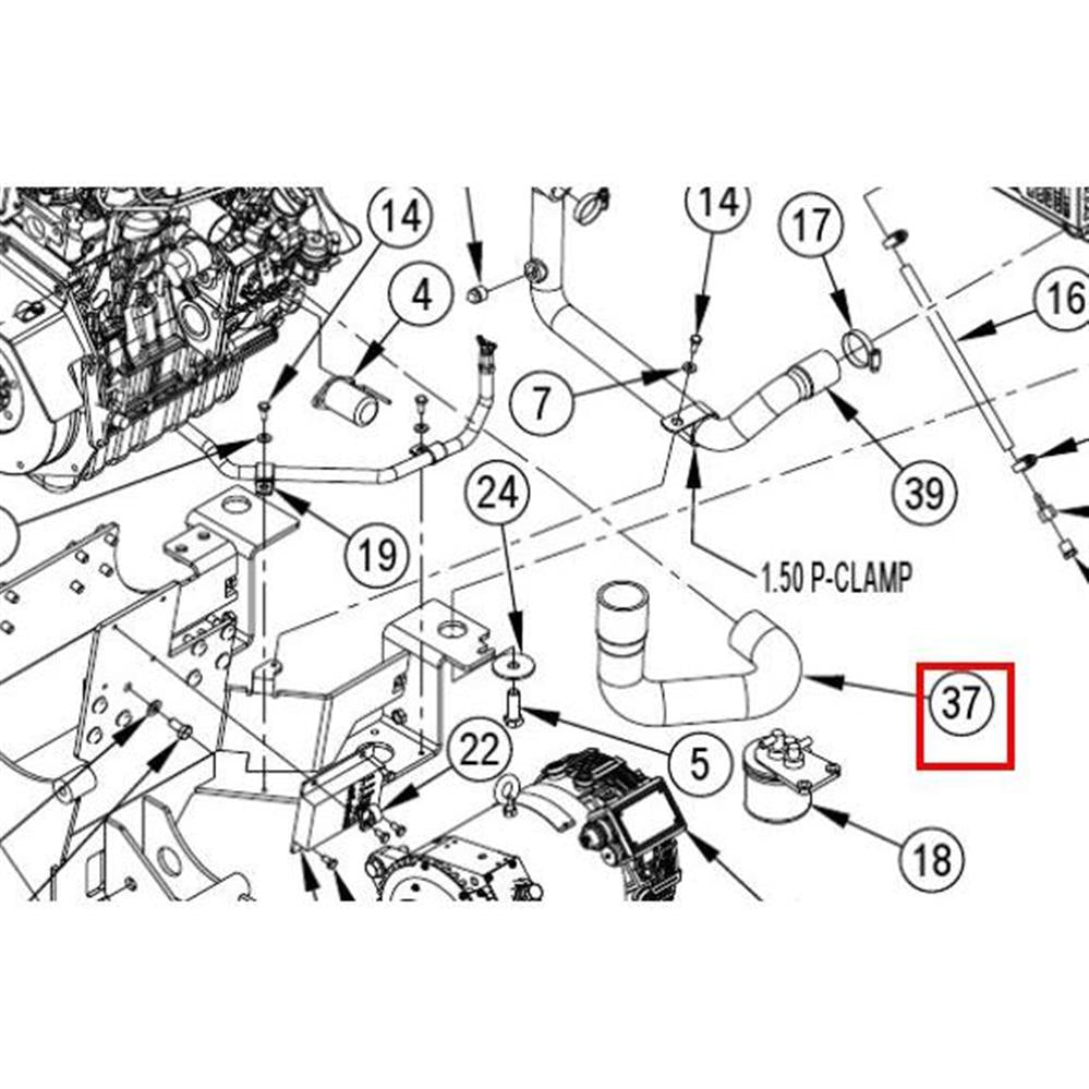 Nilfisk Original 56510077 Hose Air Cleaner Kühlerschlauch