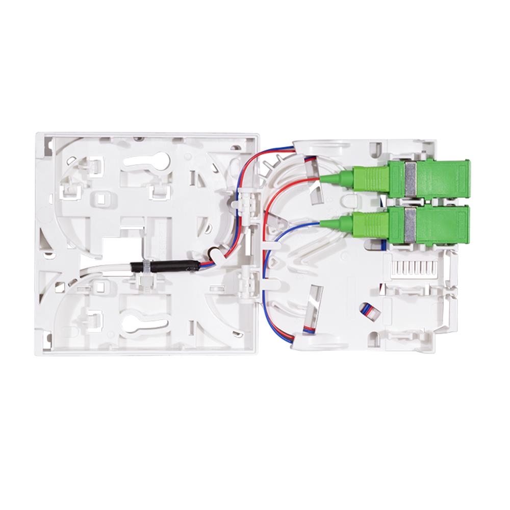 LogiLink FTTH-Anschlussdose – 2× SC/APC, inkl. 30 m Glasfaserkabel