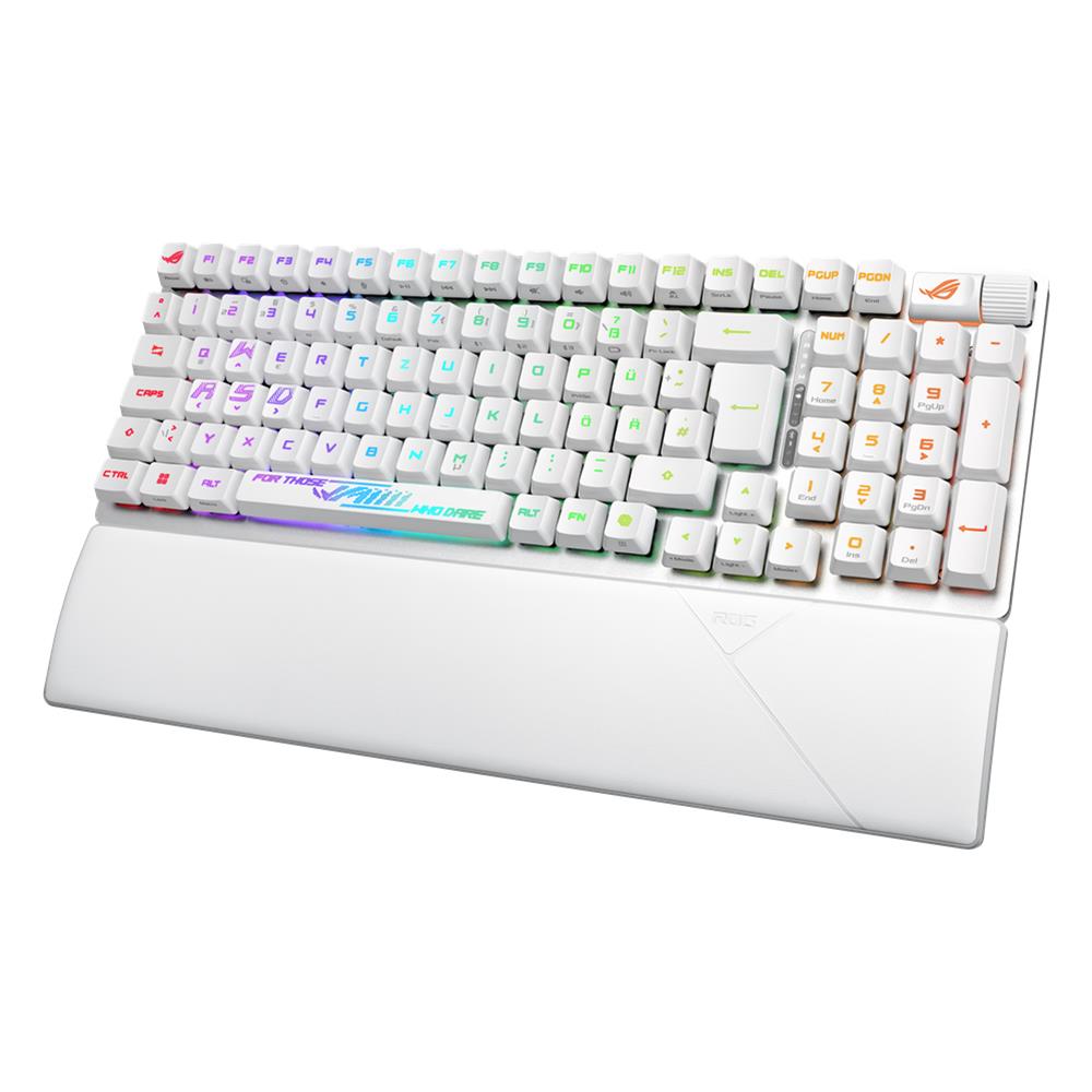 ASUS ROG Strix Scope II 96 RX Wireless White – Gaming-Tastatur, Tri-Mode, RGB