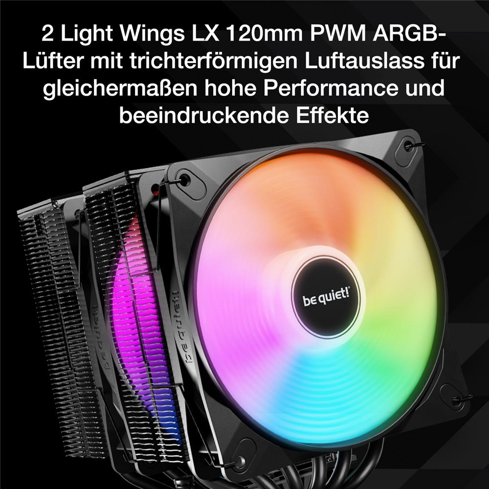 be quiet! Pure Rock Pro 3 LX Luftkühler beeindruckend hohe Kühlleistung sechs 6mm Hochleistungs-Heatpipes