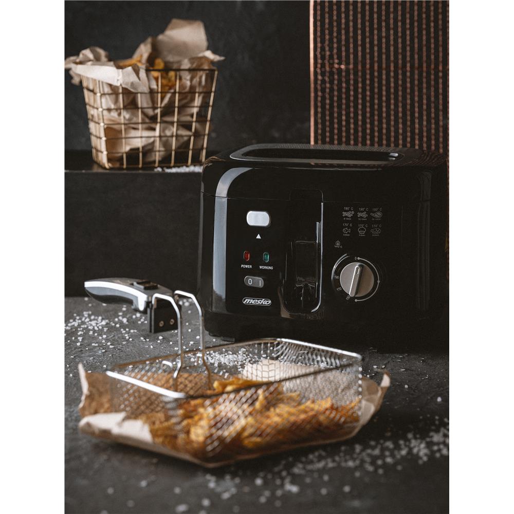Mesko MS 4908 Fritteuse 2,5 Liter 1800 Watt Schwarz
