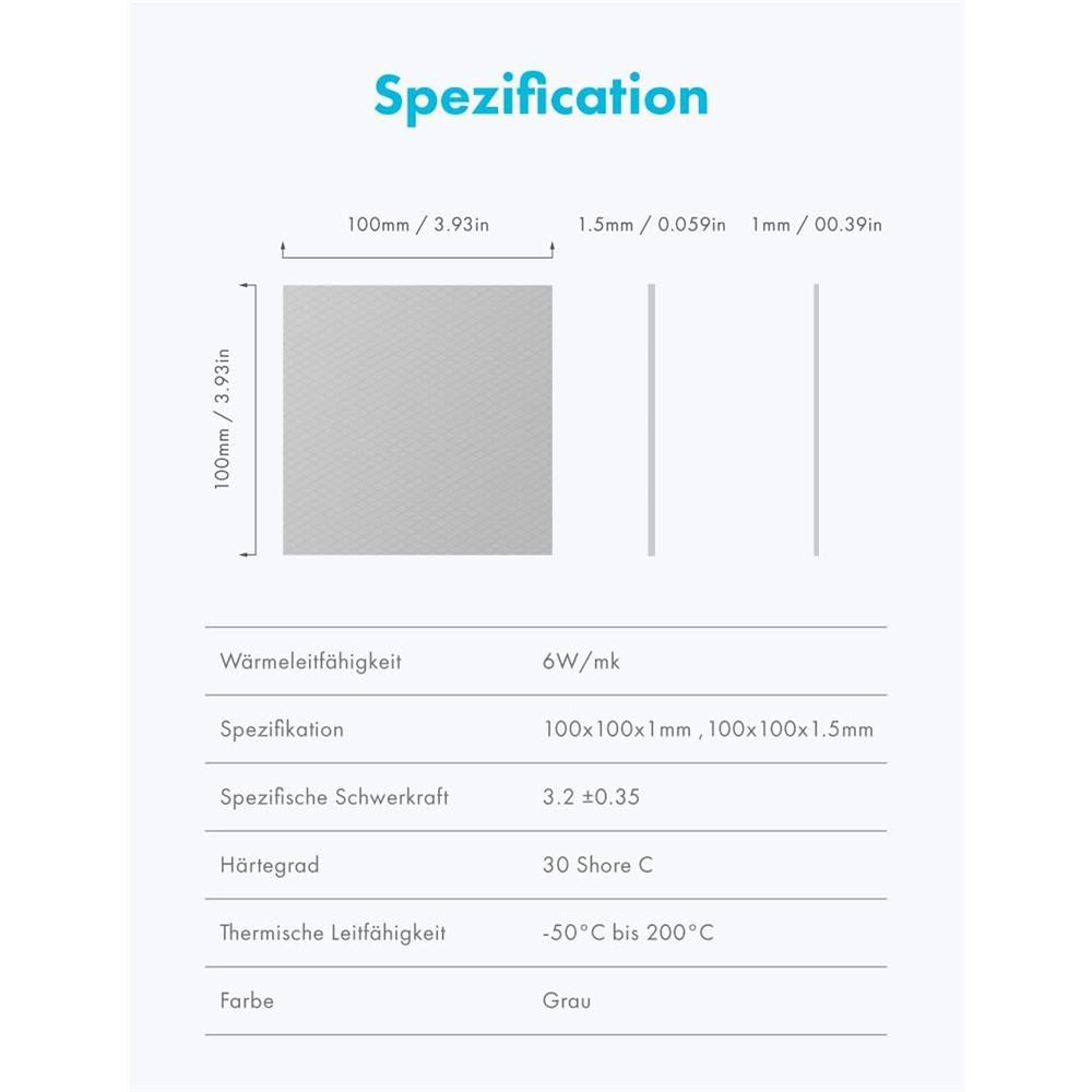 GRAUGEAR Wärmeleitpad 6 W für SSD GPU CPU