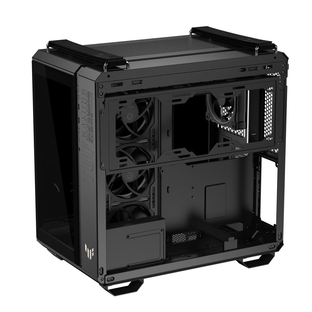 ASUS TUF Gaming GT502 Horizon TG ARGB Black Zweikammer PC Gehäuse mit 4 ARGB Lüftern
