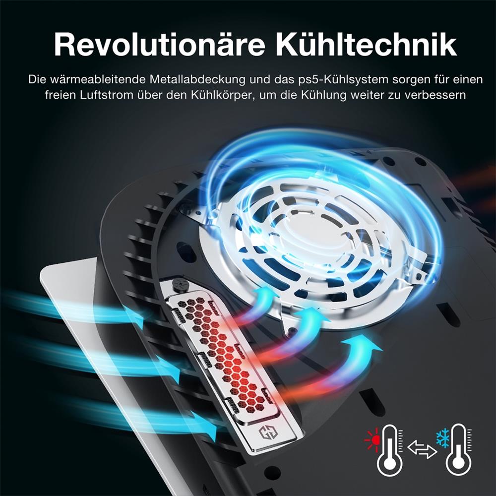 GRAUGEAR Wärmeableitende Metall Abdeckung für PS5 M.2 SSD Slot