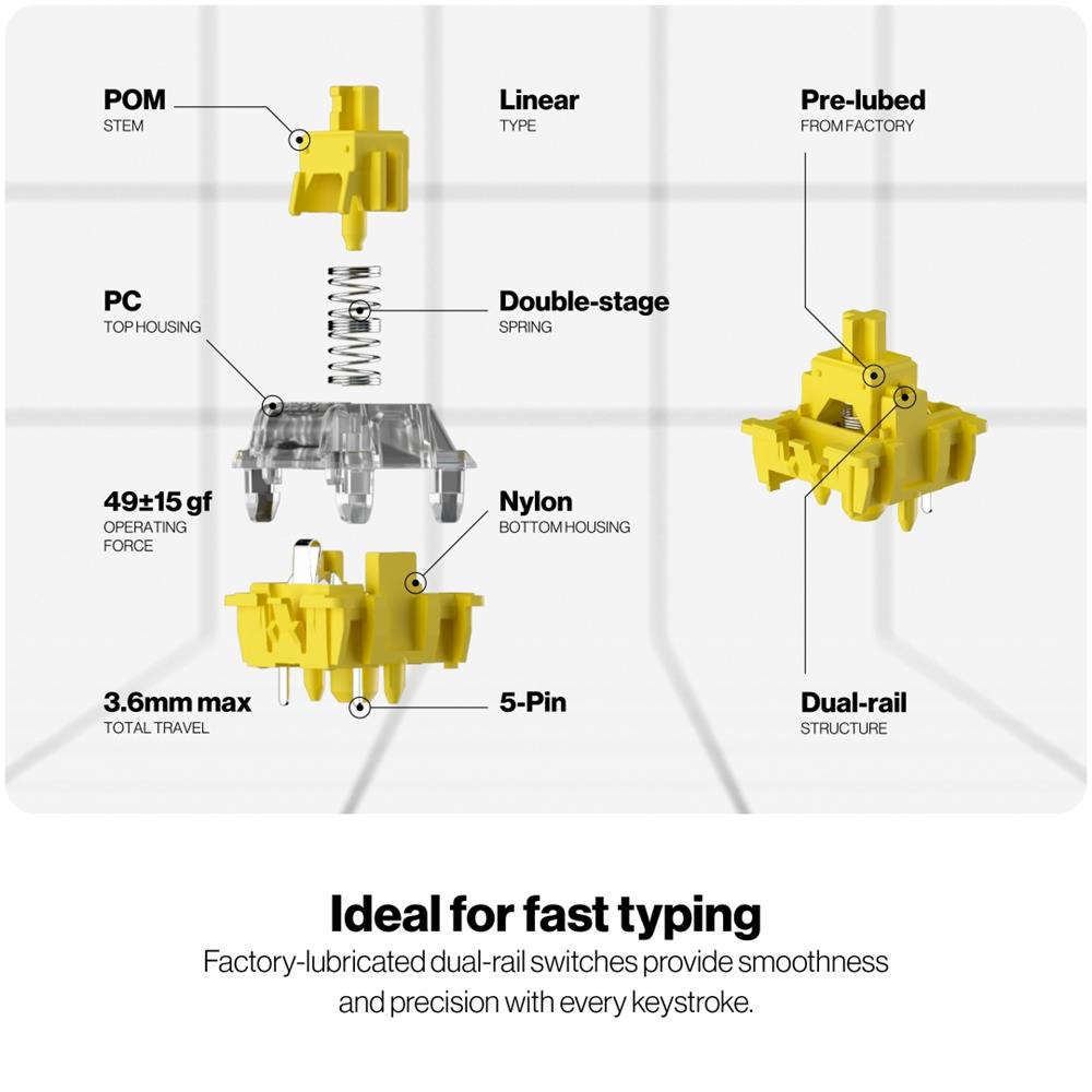 ENDORFY Celeris 1800 Wireless Tastatur DE Layout QWERTZ Grau Bluetooth