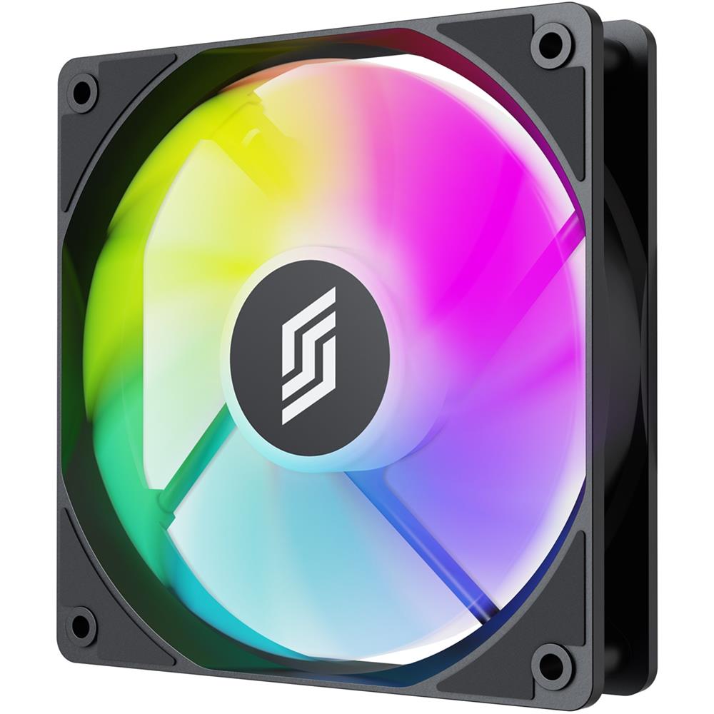 Silentware RF140D Black 140mm PWM A-RGB Lüfter mit Daisy-Chain, leiser Betrieb, RGB-Licht