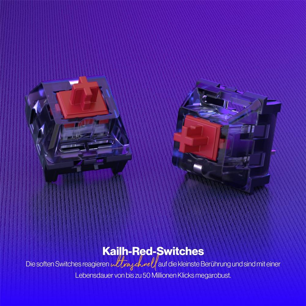 ENDORFY Thock TKL Wireless Tastatur DE Layout Kailh Box Red Weiß Pudding