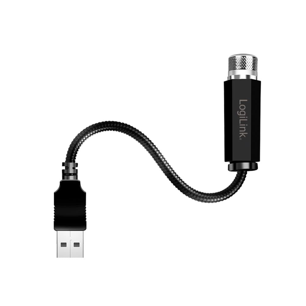 LogiLink USB-A LED-Sternenlicht, 6-Lichtmuster, mit flexiblem Hals