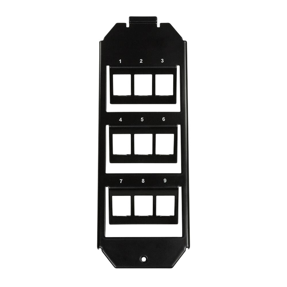 LogiLink 9 Port Bodentankeinsatz für 3 x 3 Keystone Module 208 mm