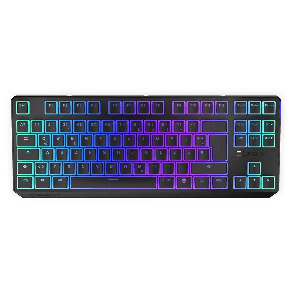 ENDORFY Keyboard Thock TKL Wireless, Tastatur, DE-Layout, Schwarz, Kabellos, Beleuchtet