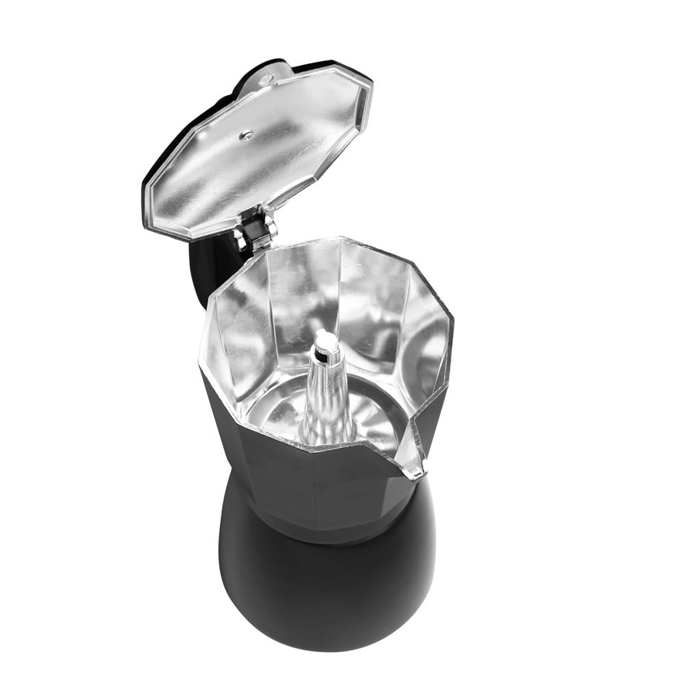 Adler AD 4429 Espressokocher für Herdplatte, 450 ml, Aluminium, schwarz