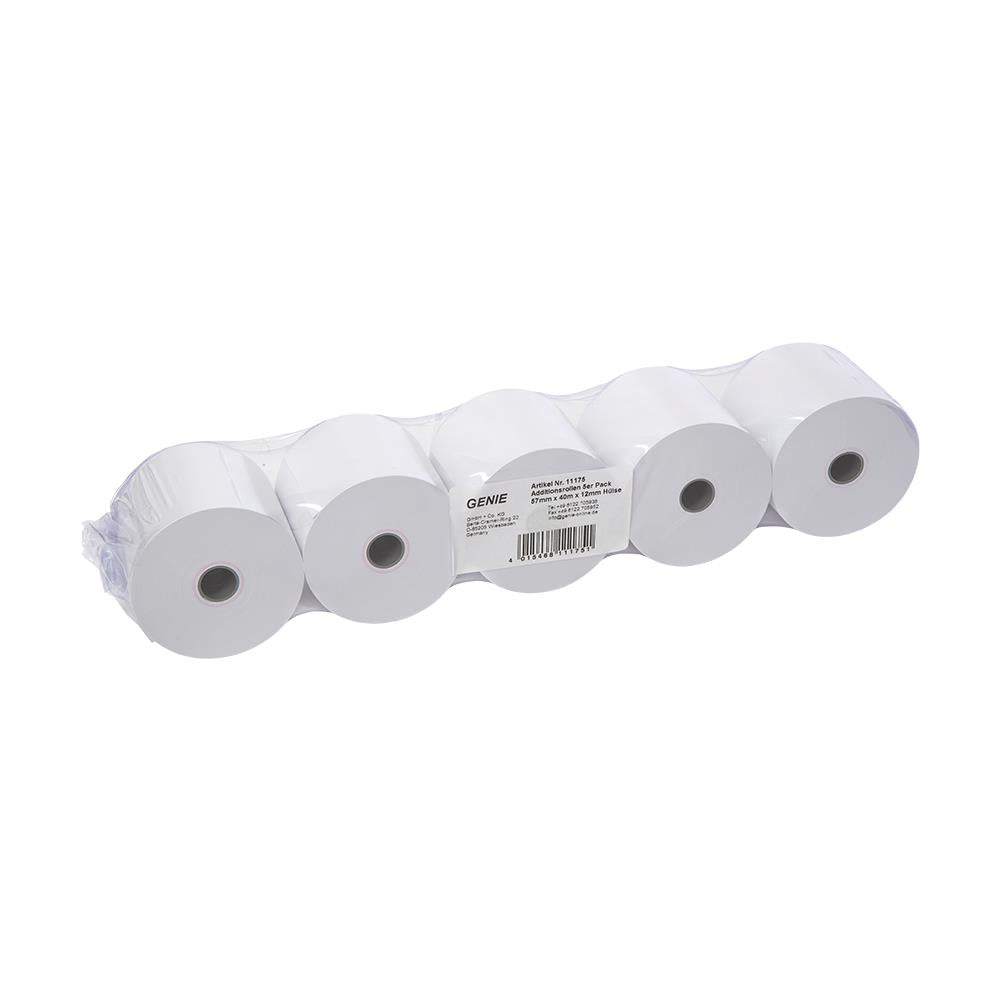GENIE Additionsrollen Ersatz Papierrollen 5er Pack